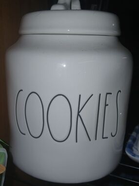 Rae Dunn White Ceramic "COOKIES" Canister
